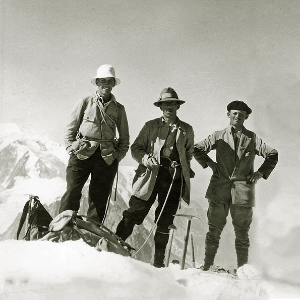 With Bradford Washburn, Georges Charlet and André Devouassoux, Couttet Champion made the first ascent of Aiguille Verte via the North Face
